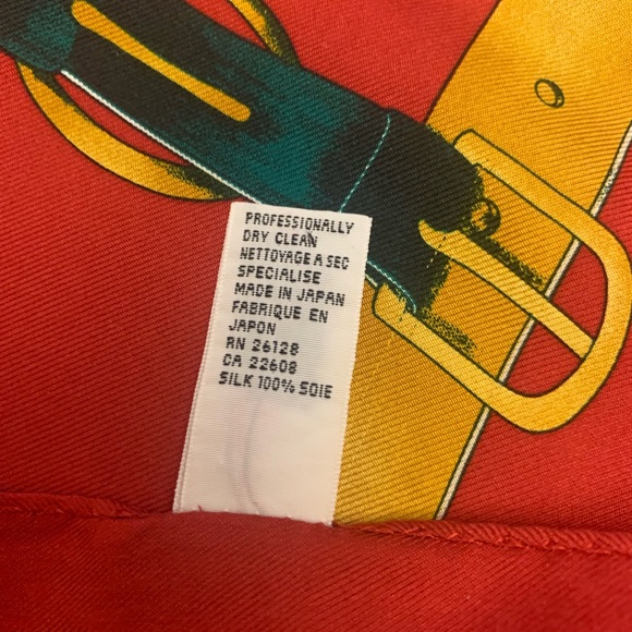 Vintage Echo by Talbots 100% silk belts scarf size 36X34 inches - Picture 8 of 9